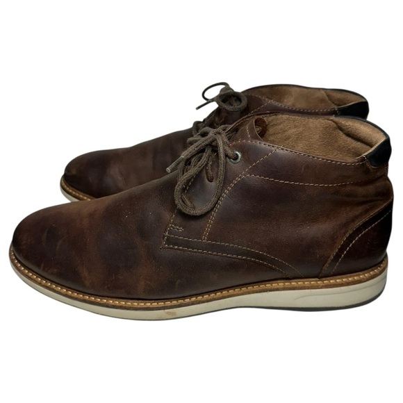 Florsheim Men’s Size 11 Brown Leather Lace Up Scarsdale Chukka Boots main image 10